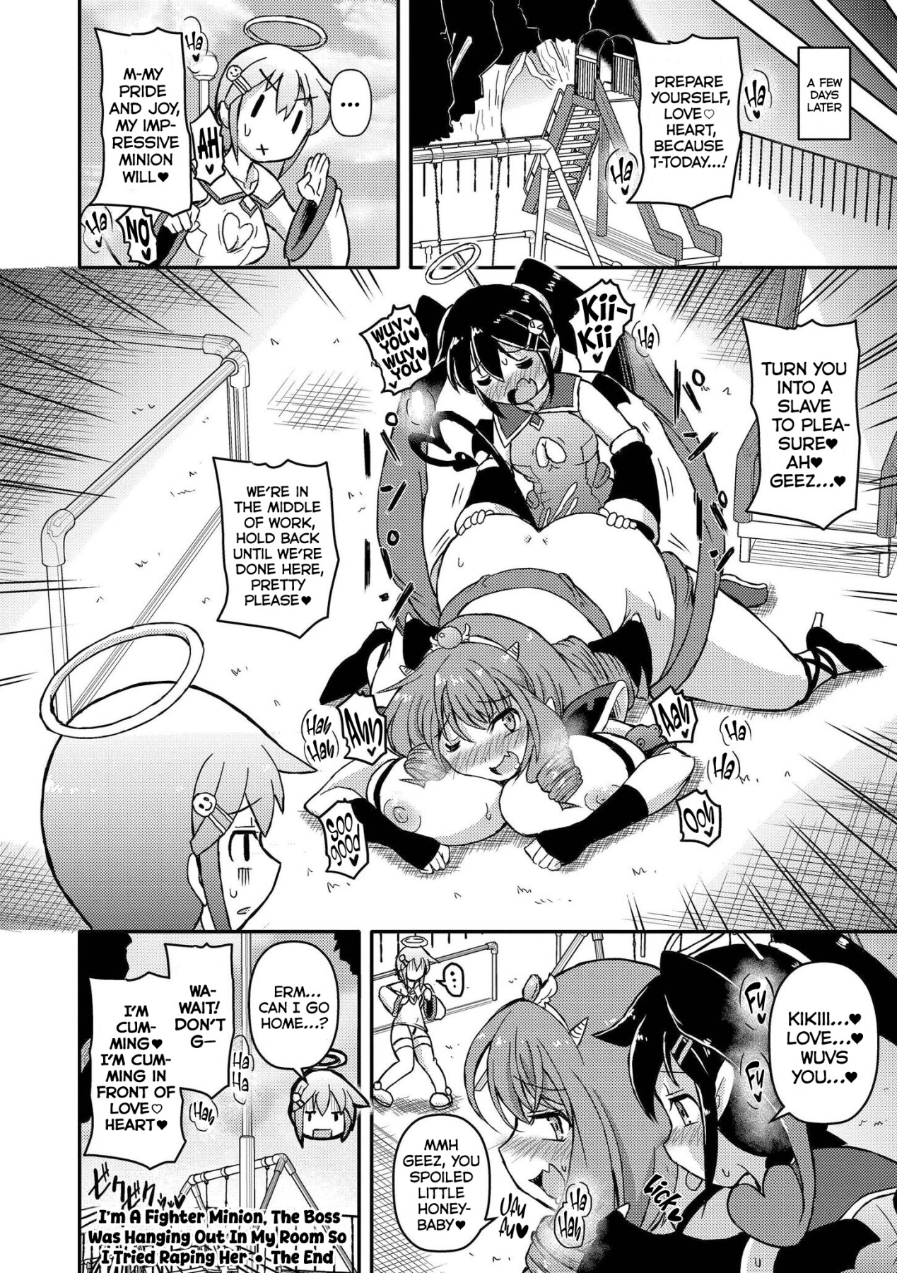 Hentai Manga Comic-I'm a Fighter Minion, the Boss Was Hanging Out in My Room So I Tried Raping Her-Read-24